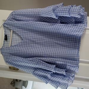 Blouse with bell sleeves